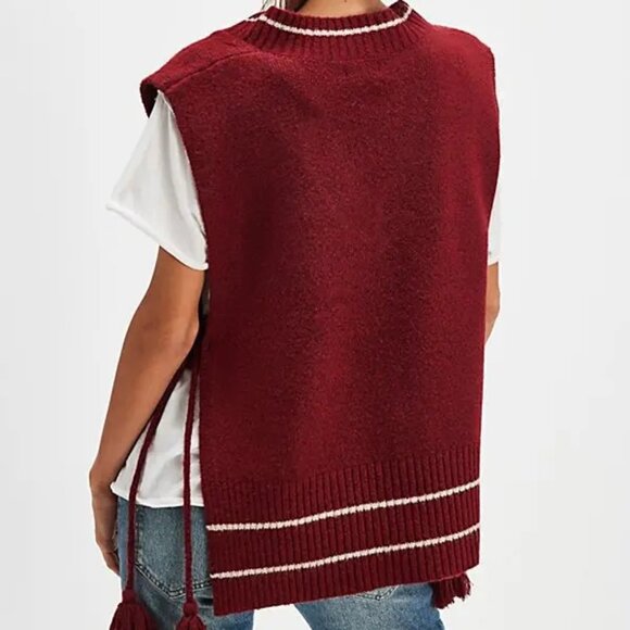 NWOT Free People All Star Stripe Poncho - Picture 4 of 4